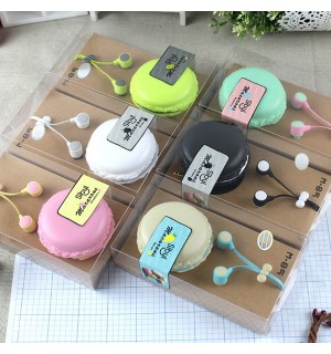Cute Headset Korean fashion Style Macarons box piston Headphones Earphones
